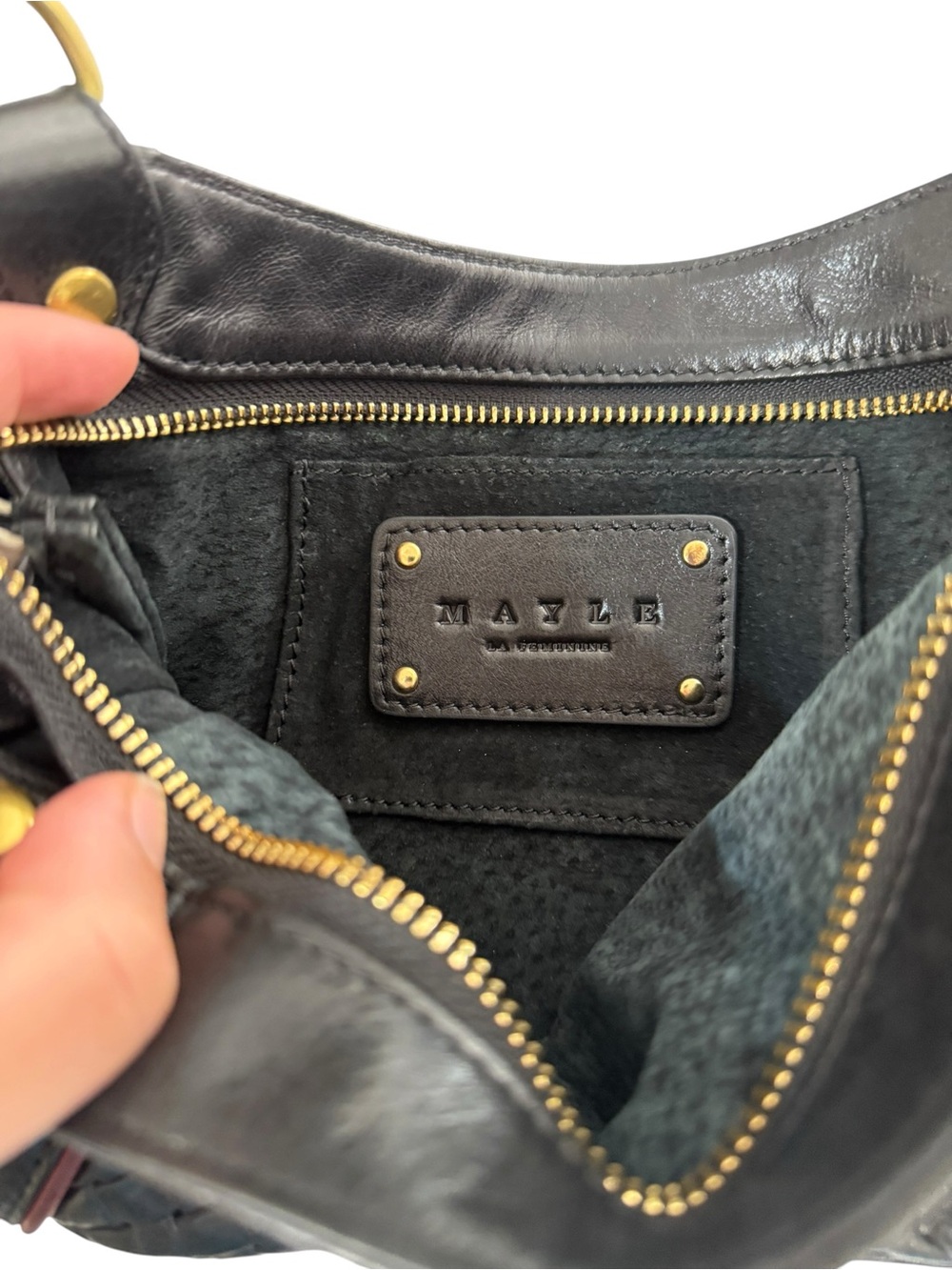 Jane Mayle Club Monaco Crossbody woven black white Bag $250 - Picture 7 of 10